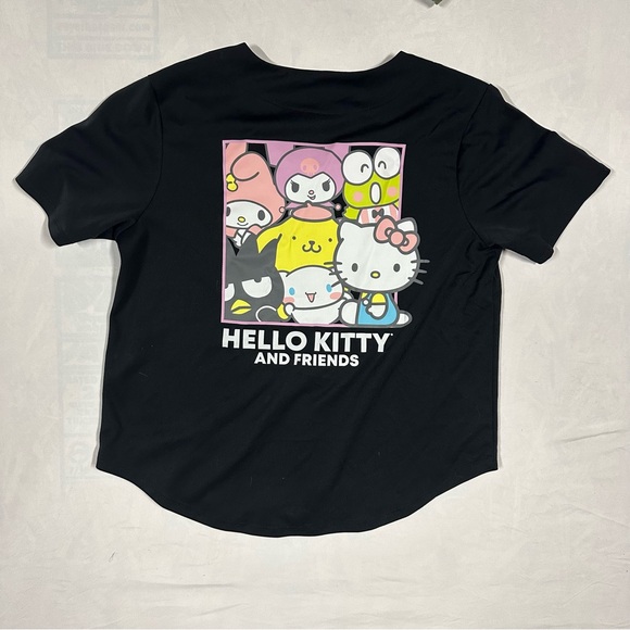 Hello Kitty Black Button Down Jersey Womens xl - Picture 4 of 4